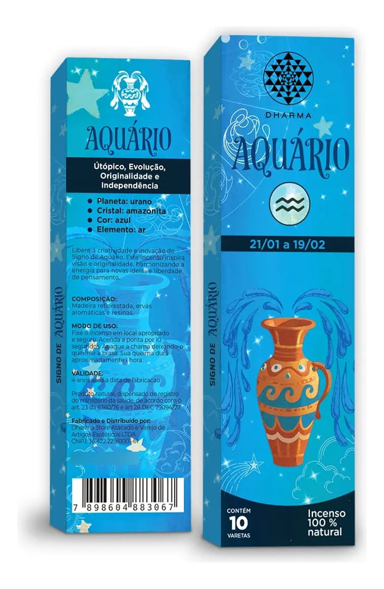 Incenso Dharma Signos do Zodíaco 10 Varetas