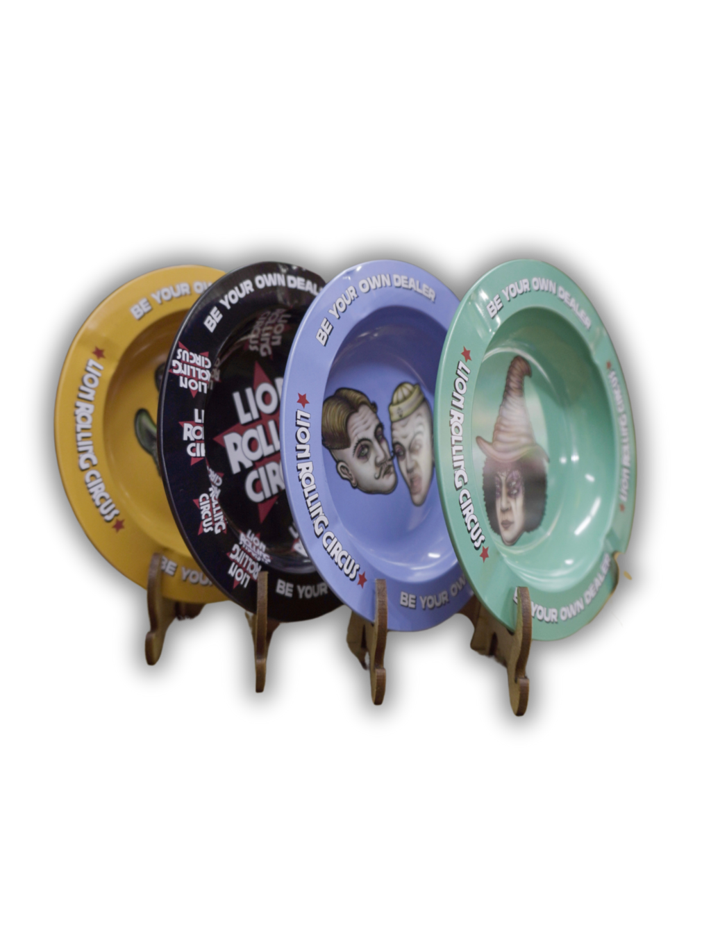 Cinzeiro de metal redondo Lion Rolling Circus - coleção