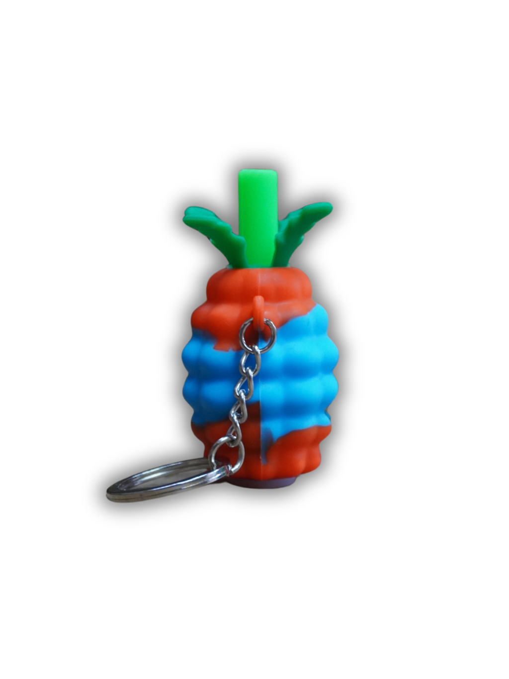Pipe de silicone chaveiro abacaxi