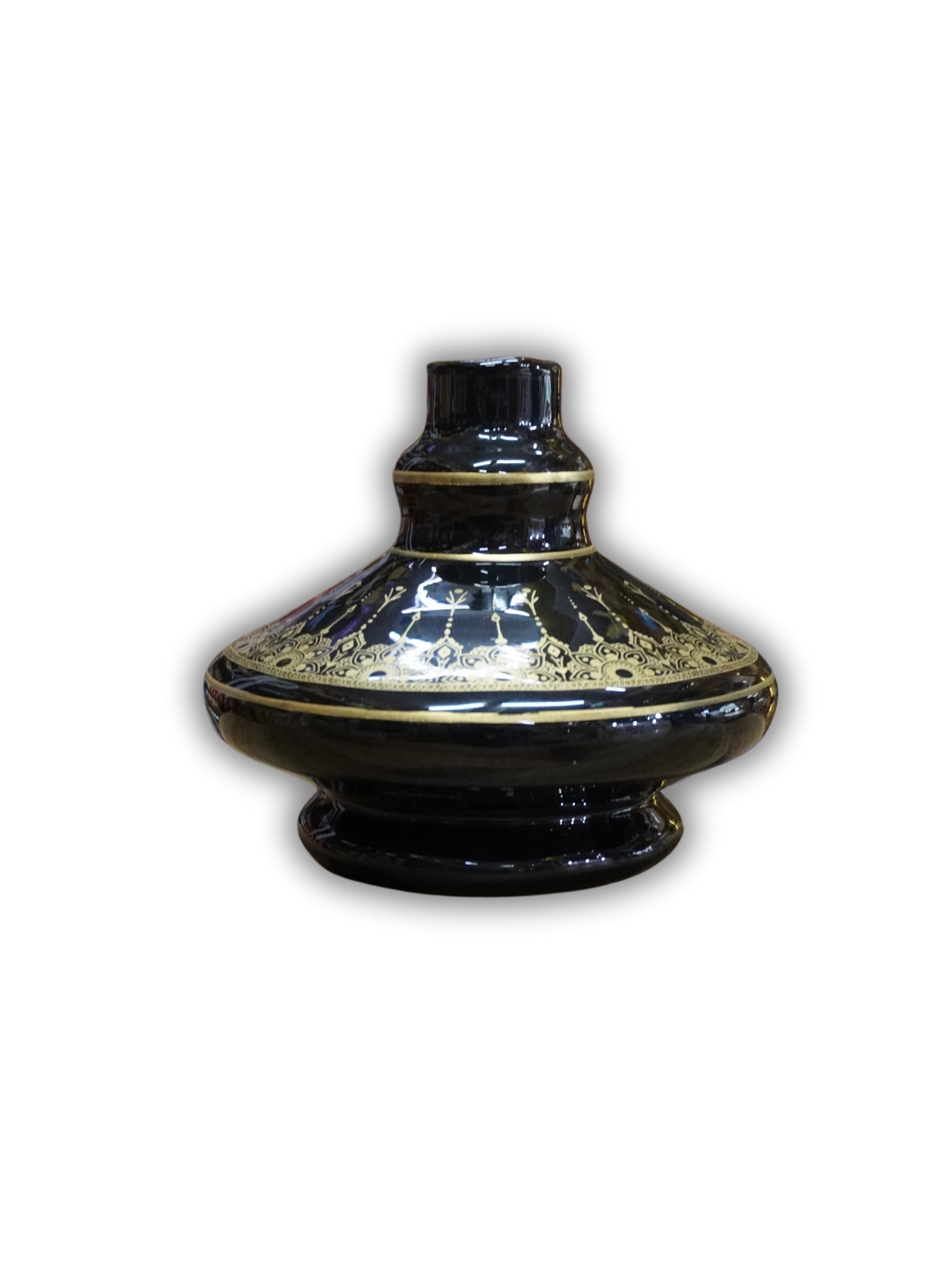 Vaso Jarro Base Narguile Hookah Monster Arab Detalhe Dourado