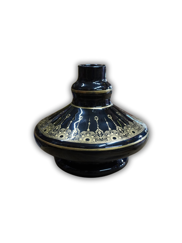 Vaso Jarro Base Narguile Hookah Monster Arab Detalhe Dourado