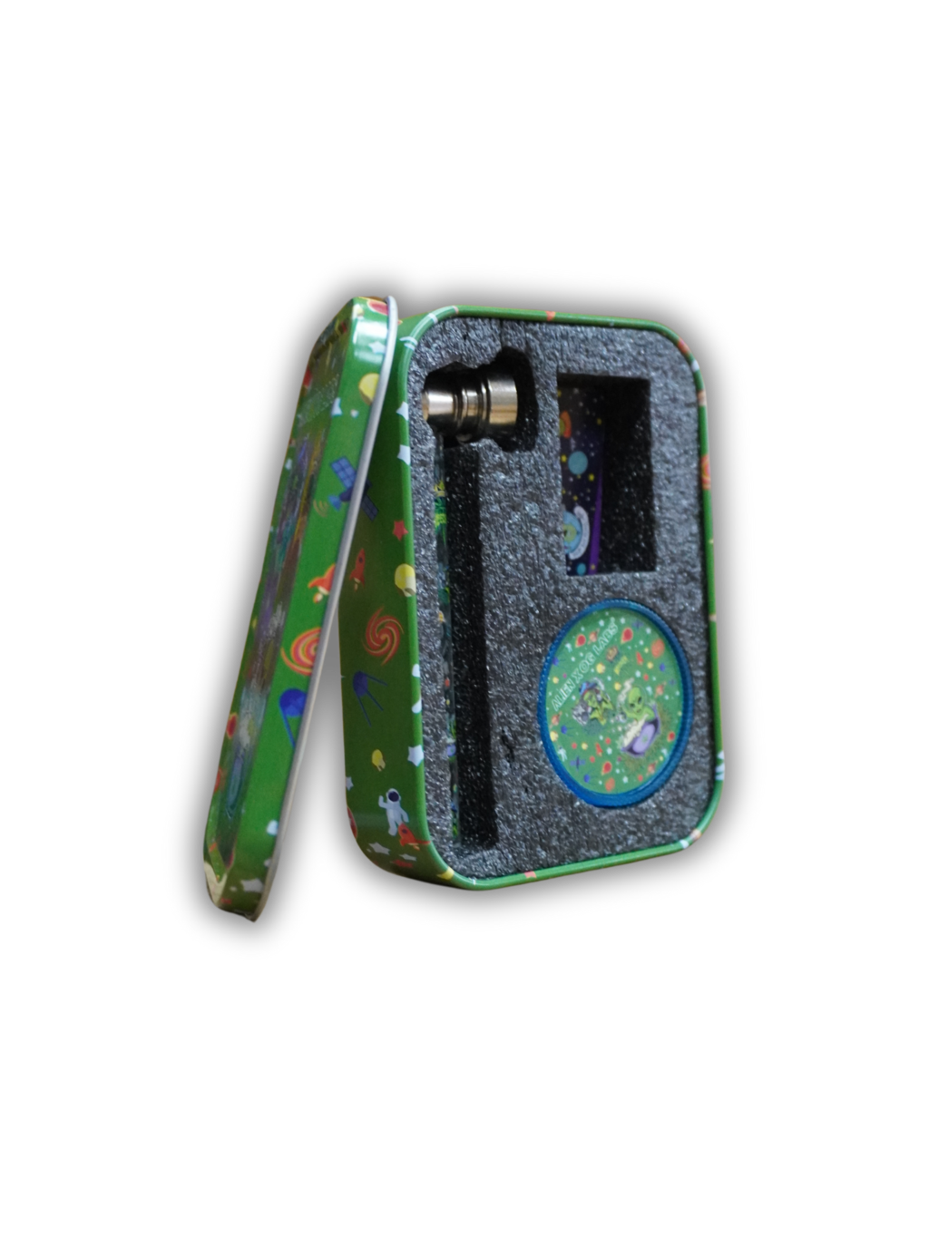 Kit 4 peças Pipe,tela,dichavador acrílico e caixa metal