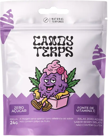 Balas Candy Terps - Terpenos Naturais Zero Açúcar e Vitamina C - 24g