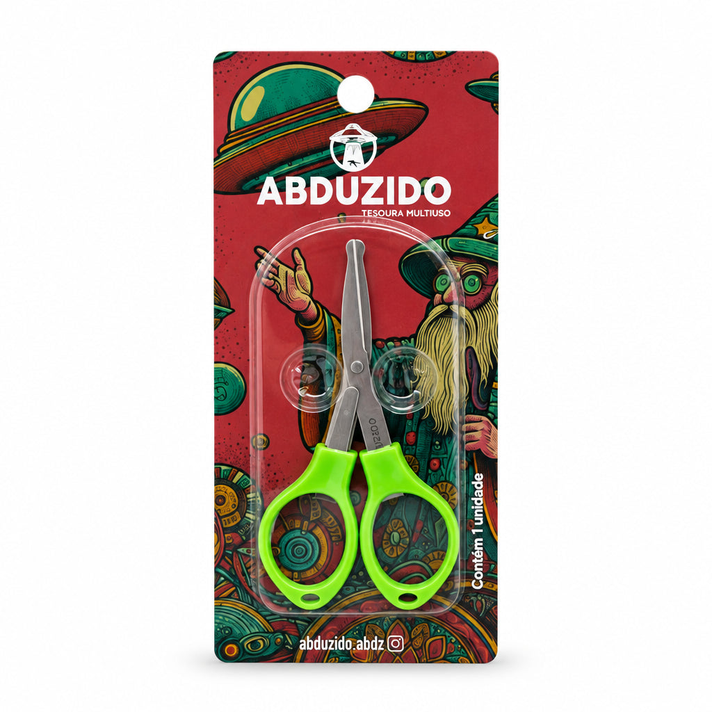 Tesoura Dobrável Portátil Abduzido Aço Inox 9,5cm