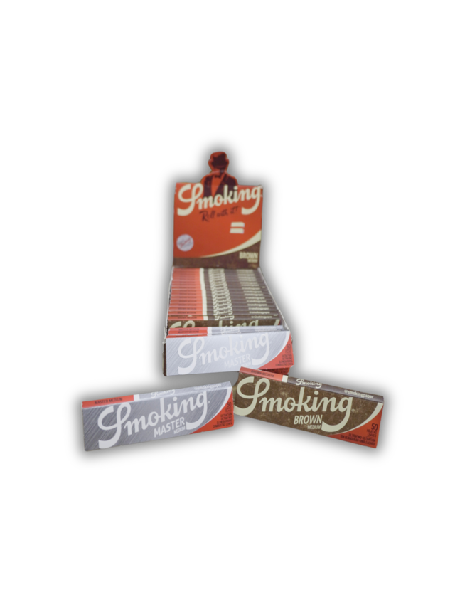 kit com 3 seda smoking mini size silver e brown