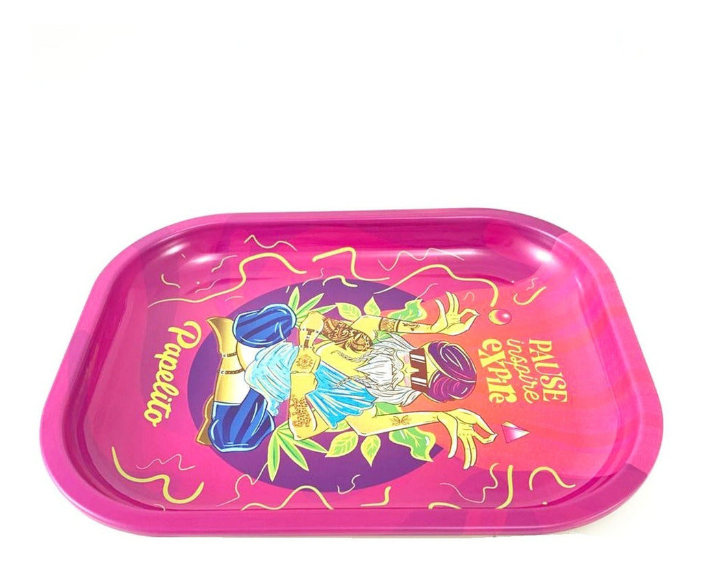 Bandeja de Metal Papelito Pequena 18x14 Cm