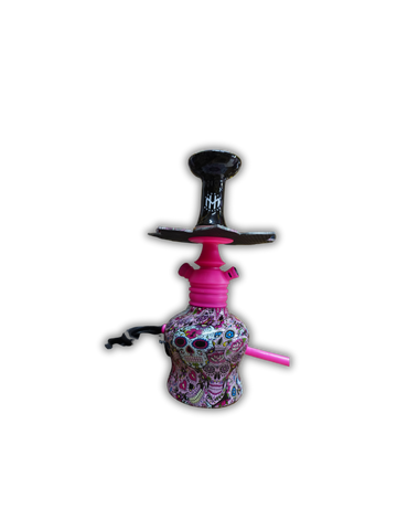 Narguile Completo Mini Monster Black Hookah Caveira Mexicana