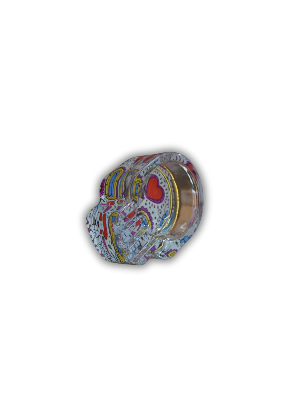 Cinzeiro de vidro caveira