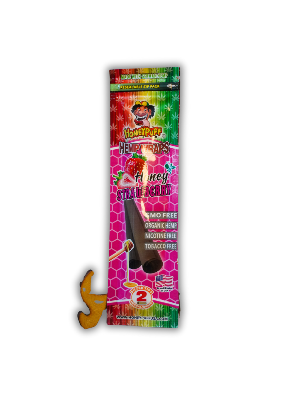 Blunt Wrap HoneyPuff Honey - Folha de Cânhamo c/ Piteira
