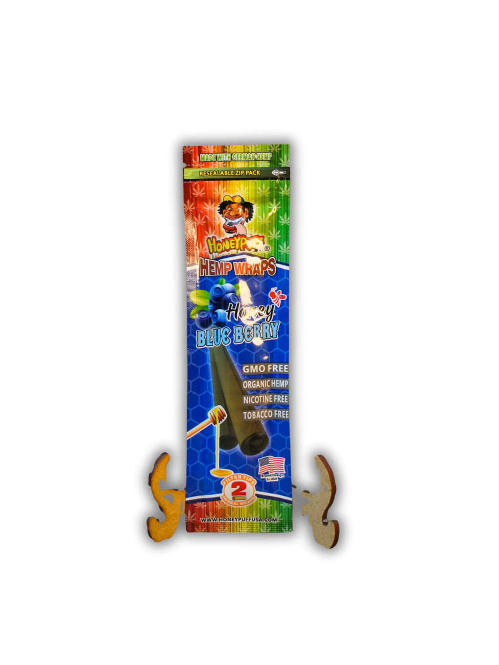 Blunt Wrap HoneyPuff Honey - Folha de Cânhamo c/ Piteira