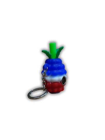 Pipe de Silicone Chaveiro Abacaxi
